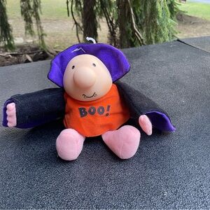 Vintage 1993 Carlton Cards Ziggy Halloween Plush with Black and Purple Cape